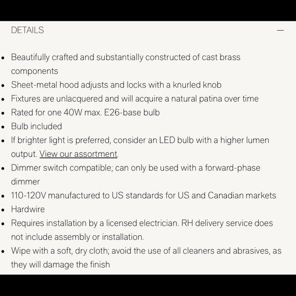 Restoration Hardware Picture Light - Picture 3 of 5